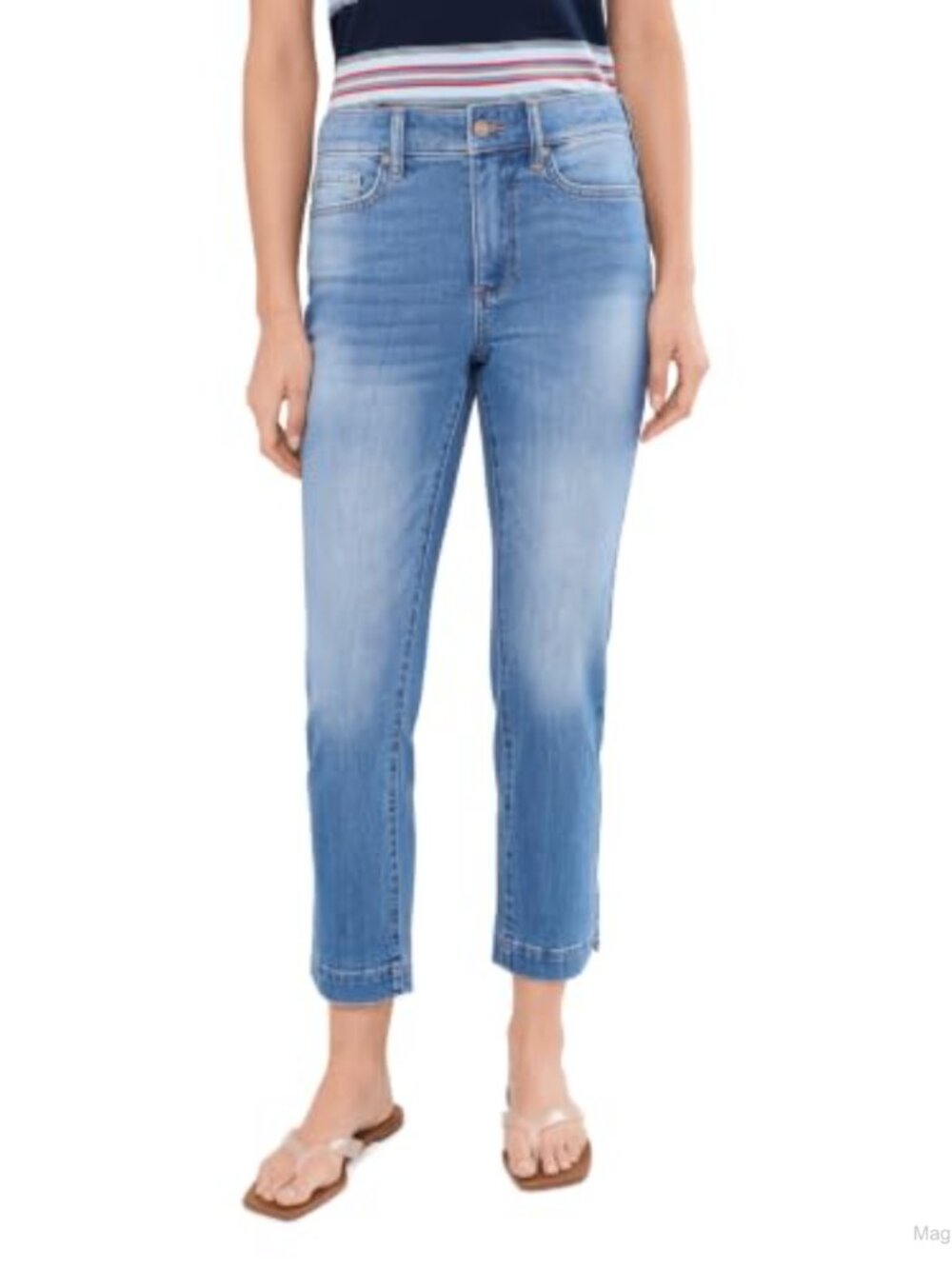 NYDJ Sheri Ankle Slim Fit Mid Rise Jeans Lift Tuck Tech 27 Inseam